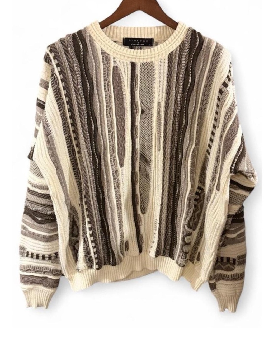 Vintage COOGI-Style 3D Knit Protege Collection Crewneck Sweater Size Men’s XL